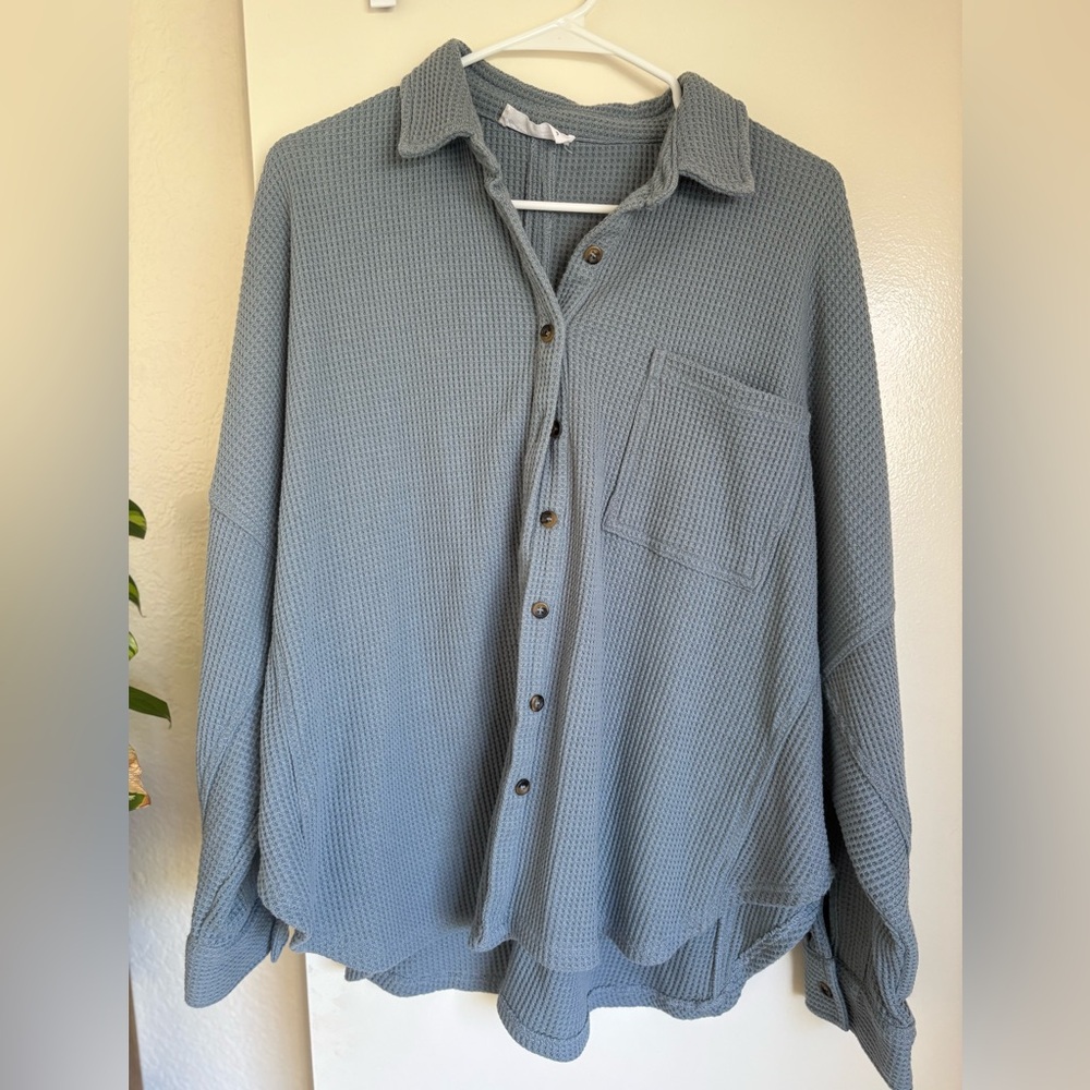 Carly Jean Los Angeles Blue Bailey Waffle, Medium